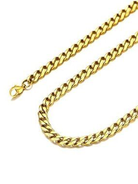5853 6mm 316L Stainless Steel Miami Cuban Chains Necklaces Hip Hop Punk